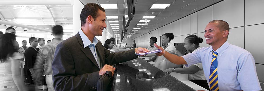 Save time at airport with priority checking and boarding.